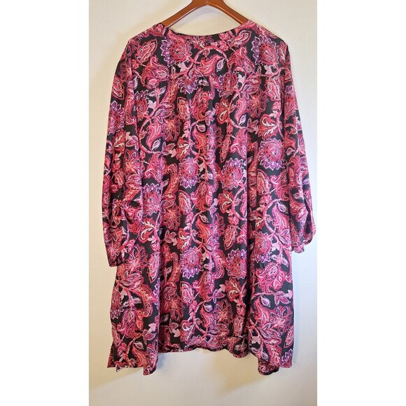 CATHERINE'S Button Up Tunic Shirt Women's Plus Sz 4x Floral Peasant Casual Boho - Picture 10 of 10